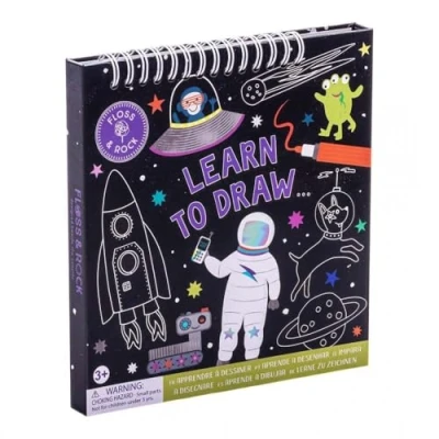 Image of Floss &amp; Rock Space Learn to Draw Sketchbook for 3 Ages and Up, 7.28 inch Length, Learning Materials