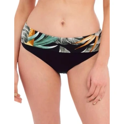 Image of Fantasie Womens Bamboo Grove Fold Over Bikini Brief Black material_polyamide Size Small