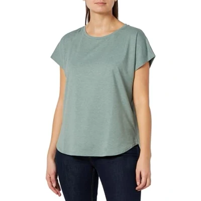 Image of Dagi Women&#039;s Basic Low Sleeve Everfresh Crew Neck Regular T Shirt, Green, L