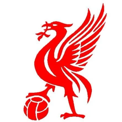 Image of 9.5 x 7.5 CM Approx Liverbird Bumper Sticker Vinyl Car Decal RED