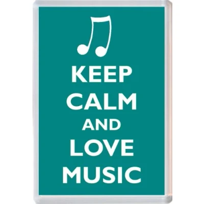 Image of Keep Calm and Love Music Novelty Jumbo Fridge Magnet