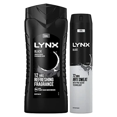 Image of Lynx 12 Hour Refreshing Black Shower Gel, 500 with 72 Antiperspirant 250ml Leaving you Smelling great, Dermatologically Tested, Keep Irresistible!