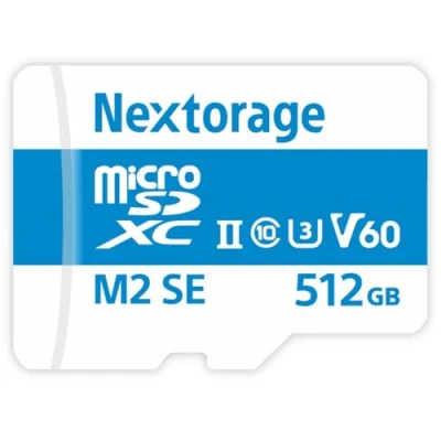 Image of Nextorage Japanese brand UHS II Micro SD Card 512GB microSDXC U3 V60 Max Read Speed 280MB/s Write 190MB/s NX M2SE512G microSD