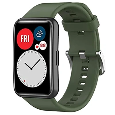 Image of Wownadu Straps Compatible for HUAWEI WATCH FIT/WATCH FIT NEW/Watch Elegant/WATCH SE, Strap Replacement Sangria Women Men Silicone Sports WristBand,(No Watch)