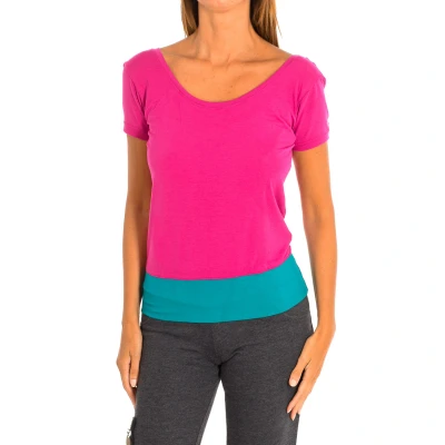 Image of Zumba Womens Sports t shirt with short sleeves Z1T00321 woman Violet Size Small