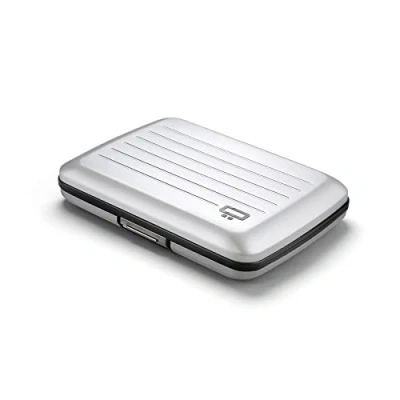 Image of Aluminium Wallet Smart case V2 Metal Lock Water Resistant Card Holder RFID Protection Up to 10 Cards, Receipts and Bills