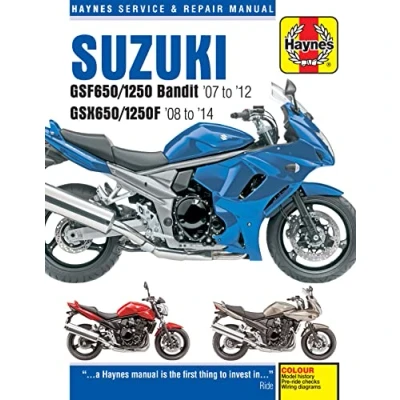Image of Suzuki GSF650/1250 Bandit &amp; GSX650/1250F (07 14) Haynes Manual (Paperback)