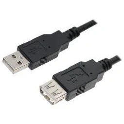 Image of Consoletronic USB 2.0 High Speed Cable EXTENSION Lead A PLug to Socket BLACK 12cm
