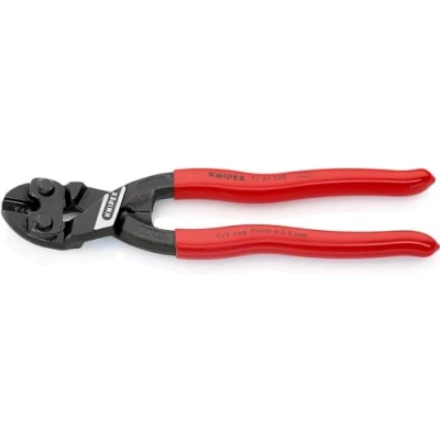 Image of Knipex CoBolt® Compact Bolt Cutter black atramentized, plastic coated 200 mm (self service card/blister) 71 41 SB
