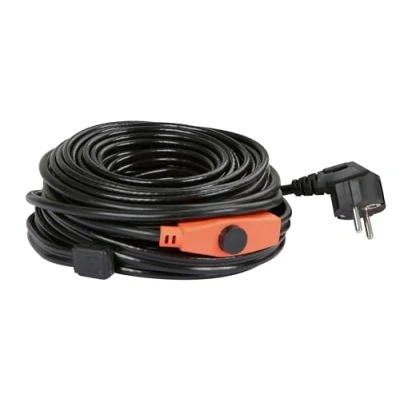 Image of KERBL 223588 Antifreeze Heating Cable with Thermostat (Length 12 m, Frost Free Water Pipe up to 45 C, for Pet Drinks, Not Pipes, Output 192 W)