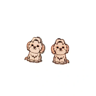 Image of Robin Valley Shih Tzu Dog Wooden Earrings
