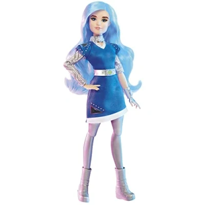 Image of Disney Princess Zombies 3 Addison Fashion Doll 12 Inch with Long Blue Hair,Dress,Shoes,and Accessories.Toy for Kids Ages 6 Years Old and Up