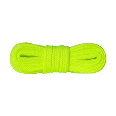 Image of Kaps Sneakers Laces, quality durable shoe laces for casual footwear, made in Europe, 1 pair, many colours and lengths (120 cm 47 inch 7 to 9 eyelet pairs lemon fluorescent)