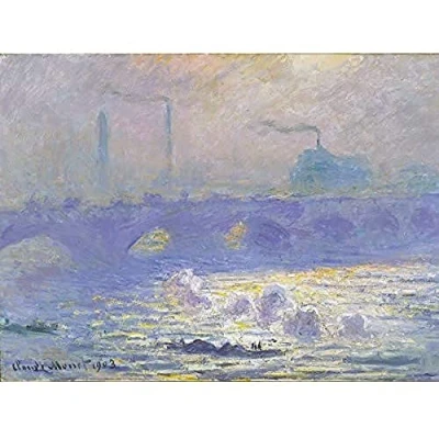 Image of Claude Monet Waterloo Bridge Unframed Wall Art Print Poster Home Decor Premium