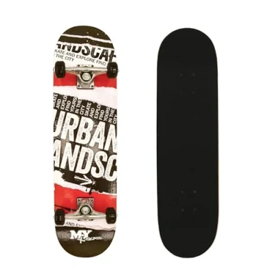 Image of M.Y X Skate &#039;Streets&#039; Complete Skateboard 31&quot; Double Kick Beginner for Kids Teenagers &amp; Adults 7 Ply Birch Deck ABEC Bearings tricks and skateparks