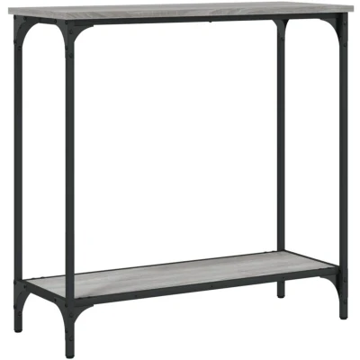 Image of vidaXL Console Table Grey Sonoma 75x30.5x75 cm Engineered Wood