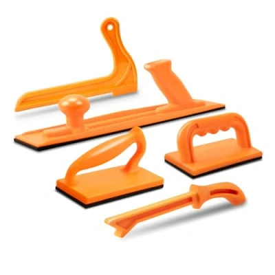 Image of POWERTEC 71009 Push Block and Stick Set for Table Saws, Router Tables, Band Saws &amp; Jointers, Dual Ergonomic Handles w/Max Grip, Hand Protection Woodworking, Safety Woodworkers 5 Pack