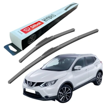 Image of Silbak Windscreen Wipers, fits for NISSAN QASHQAI (12/2013 07/2021) Front Wiper Blades, 650mm/400mm