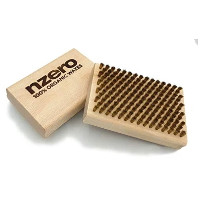 Image of NZEROWAX Brass Brush for Maintenance of Skis and Snowboards 12x8cm…