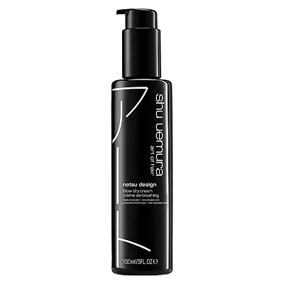 Image of Shu Uemura, Blow Dry Hair Cream Netsu Design, All Types, Long Lasting, Anti Frizz &amp; Protects from Heat, 150 ml