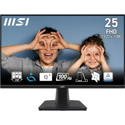 Image of MSI PRO MP252 24.5 Inch Full HD Office Monitor 1920 x 1080 IPS Panel, 100 Hz, Eye Friendly Screen, Built in Speakers, Tilt Adjustable HDM 2.0b, DisplayPort 1.4a