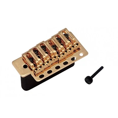 Image of Gotoh/Wilkinson VSVG Tremolo System Contemporary Bridge Unit, 6 Hole Mounting Gold