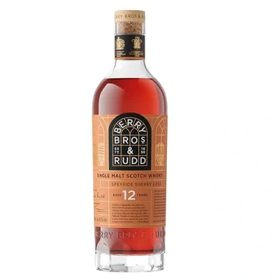 Image of Berry Bros. &amp; Rudd Speyside Sherry Cask 12 Years Old Single Malt Scotch Whisky, 45.3% ABV,70cl Whiskey Deal of the Day, Serve Neat, On Rocks or with a Dash Water