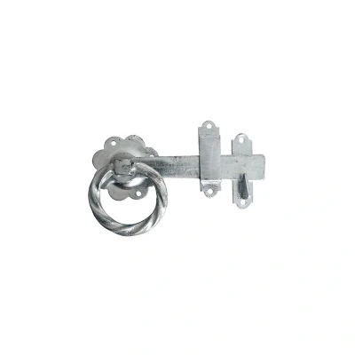Image of 3x TIMCO Ring Gate Latch Twisted Hot Dipped Galvanised TRGL6GP