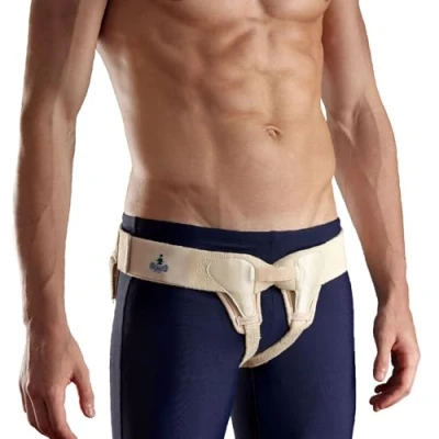 Image of OPPO hernia Support Truss with Removable Pads reduces inguinal and provides pain relief during treatment. Applies targeted compression around affected caused by the (X Large)