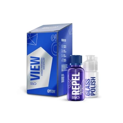 Image of GYEON Q² View Rain Repellent Coating for Windscreens &amp; Hydrophobic Booster Increases Visibility, Repels Water and Dirt, Lasting Protection on Glass Surfaces Car Cleaning Kit Products, 20 ml