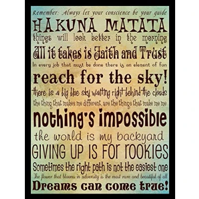 Image of Hakuna Matata,12 * 8 Inches Vintage Funny Poster Wall Decor Art Gift Retro Picture Metal Sign