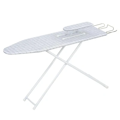 Image of Qiebenav Folding Ironing Board 36/46 inch, Compact Vertical Storage, 4 Variable Heights, Lightweight &amp; Collapsible Table For Left/Right Handed Use, Anti Slip Feet 42inch Blue