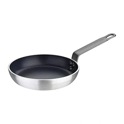 Image of Vogue Non Stick Aluminium Frypan 200X35mm Frying Kitchen Heavy Duty Cookware, Silver