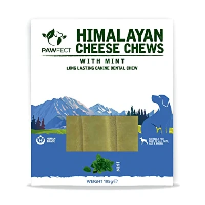 Image of Pawfect Himalayan Cheese Chews with Mint Pack of 3 for Medium Dogs (195g) Grain &amp; Gluten free All Natural Long Lasting