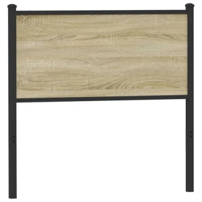 Image of vidaXL Headboard Home Bed Sonoma 90 cm Engineered Wood and Steel
