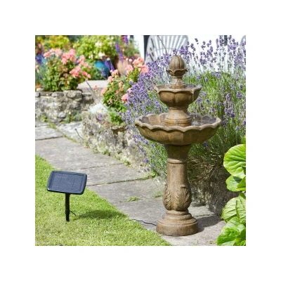 Image of Smart Garden Solar Kingsbury 3 Tier Water Feature Fountain Bird Bath