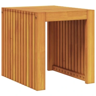 Image of vidaXL Garden Side Table 43 x 36 40 cm Solid Teak Wood