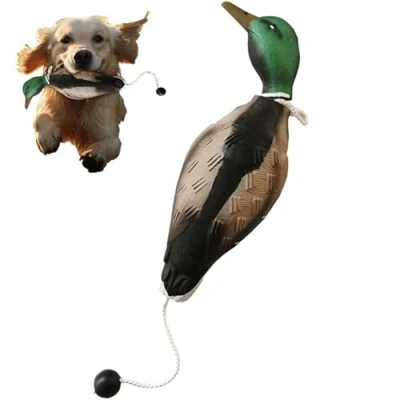 Image of Dog Training Duck Dummy Trainer with Throwing Toggle, Retrieval Toys Bird Mallard Mimics Bumper Toy for Puppies Hunting Dogs