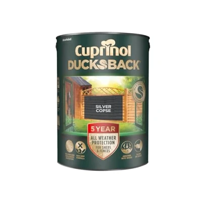 Image of Cuprinol Ducksback 5 Year Waterproof for Sheds and Fences, L Silver Copse