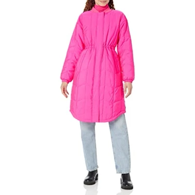 Image of Amazon Essentials Women&#039;s Oversized Quilted Coat (Available in Plus Size), Neon Pink, S