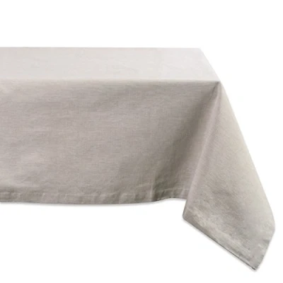 Image of DII 100% Cotton, Chambray Tablecloth, Everyday Basic, Seats 8 to 10 People, 60x120, Natural