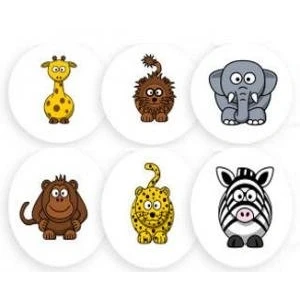 Image of Holly Cupcakes 24 Fabulous Edible Pre cut Wafer Cake Toppers: Wild Animals