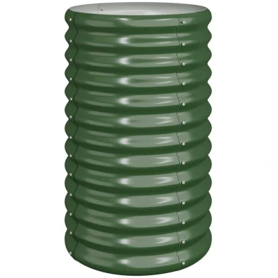 Image of vidaXL Garden Planter Galvanised Steel 40x40x68 cm Green