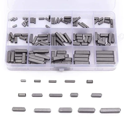 Image of KATSU Mortor Shaft Keys Set 140PCs 3mm 6mm Round Ended Feather Key Motor Gear Parallel Drive Flywheel Pulley Fasteners Assortment Kit for Mechanical Industry 99036590