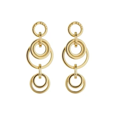 Image of Ted Baker Huliet Multi Hoop Drop Earrings For Women (Gold)