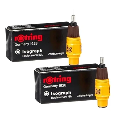 Image of rOtring Isograph Technical Drawing Pen Replacement Nib 0.20 mm 2 Count