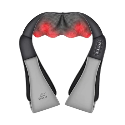 Image of Shiatsu Back Neck and Shoulder Massager with Heat Deep Kneading Pillow for Lower Foot Muscle Pain Relief, Electric Body Car,Home,Office use
