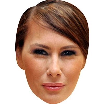 Image of FoxyPrinting Melania Trump (2) Celebrity Party Cardboard Face Mask Fancy Dress
