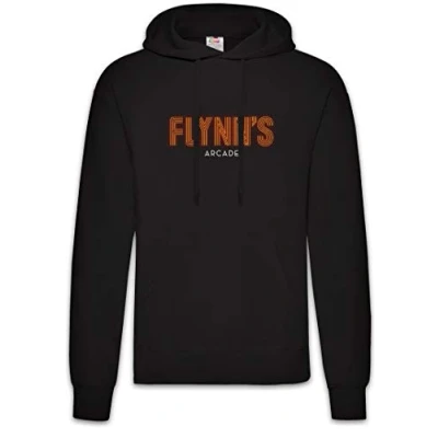 Image of Urban Backwoods Flynn`S Arcade Hoodie Hooded Sweatshirt Sweater Black Size S