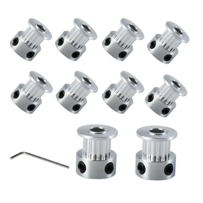 Image of BZ 3D GT2 Pulley 16 Teeth 5mm bore 6mm Width 16T Timing Belt Wheel Aluminum for Printer Set of 10